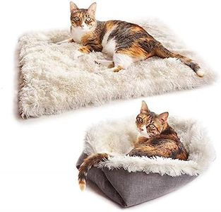 Lit pour Chat Chien, 2 en 1 Double Usage Panier pour Chat Coussin pour Chien Doux et Confortable Chaud Nid Chiot Panier Chat Moelleux, améliorer Le Sommeil