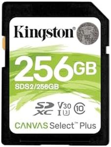 Kingston 256GB Canvas Select Plus SDXC Card | Up to 100MB/s | Class 10 UHS-I U1 V30 | SDS2/256GB