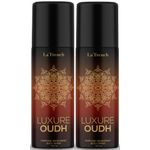 La French Luxure Oudh Unisex Deodorant | Long Lasting Body Spray | Deodorant for Men & Women | Refreshing Oud Aroma | Easy to Carry Gym Office Parties 150ml