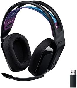Logitech G535 LIGHTSPEED Casque gamer sans fil - Casque supra-auriculaire léger, micro avec fonction de sourdine flip-up, stéréo, compatible avec PC, PS4, PS5, rechargeable par USB - Noir