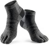 Merino Wool Toe Socks (2 Pair) for Men & Women – Durable Blister Prevention Hiking & Running Socks – Ankle Fit (M)