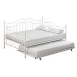 DHP Tokyo Metal Daybed and Trundle, Full/Twin, White