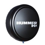 32" Rigid Tire Cover - (Hard Plastic Face & Fabric Vinyl Band) - Hummer H3 Logo