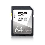 SP Silicon Power 64Gb Sdxc Uhs-I Sd Memory Card, Up to 100Mb/S Read & 80Mb/S Write, Class 10 U3 V30 4K Uhd, Superior Series
