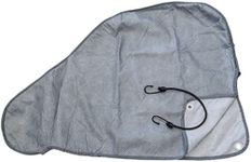 Universal Hitch Cover for Caravans, Trailers & Horse Boxes Heavy-Duty 4-Layer Fabric Includes FREE Bungee Grey 86 x 61 cm