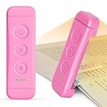 Glocusent Reading Light Book Light Clip On,Eye Caring Reading Lights for Books in Bed, 3 Colours & 5 Brightness Dimmable, Portable & Flexible, Long Lasting up to 80 hrs, Perfect for Book Lover
