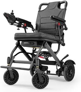 Lightweight Electric Wheelchair, Only 38lbs, Foldable Power Wheelchair for Adults,Dual Motors,Intelligent Folding,Motorized Mobility Scooters for Seniors,All Terrain,Travel Size