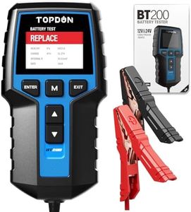 TOPDON Car Battery Tester BT200, 12 V 24 V Battery Tester Car 100-2000 CCA, Battery Tester Car Charging Starter System Car Battery Analyzer for Truck Ship SUV Boat