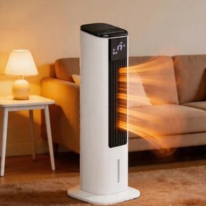 YOPOWER 2 in 1 Evaporative Air Cooler & Heater Fan, Oscillating Tower Fan Electric Heaters, with 3.5L Water Tank, 12H Timer, 4 Modes, for Home, Room, Office Use