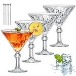 Martini Glasses with 4 Stainless St