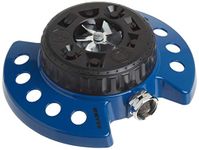 Dramm 15025 Colorstorm 9-Pattern Turret Sprinkler with Heavy-Duty Metal Base, Blue