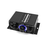 KKmoon-1 AK170 12V Mini Audio Power Amplifier Digital Audio Receiver AMP Dual Channel 20W+20W Bass Treble Volume Control for Car Home Use