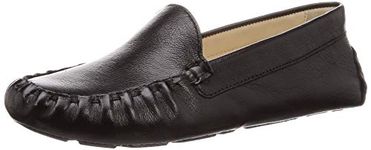 Cole Haan Women's Evelyn Driver Driving Style Loafer, Black Leather, 9.5