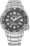 Citizen Men's Eco-Drive Promaster Dive Watch, Gray Dial, Silver-Tone Stainless Steel Bracelet (Model: BN0167-50H)