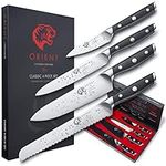 ORIENT 4 Piece Knife Set - Professional Chef, Utility, Bread and Paring Kitchen Knives - German Stainless Steel, Cooking Knives with Gift Box