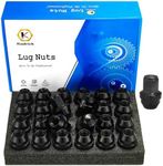 Kadrick 24Pcs M14x1.5 Lug Nuts Replacement for Ford Expedition/F-150 2015-2022, One-Piece Solid Black OEM Factory Style Large Acorn Seat Wheel Nuts for Lincoln 2016-2021 MKX, Anti-Rust Updated…