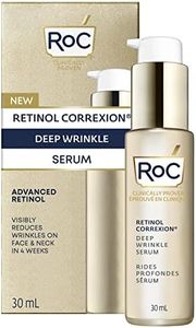 RoC Retinol Correxion® Deep Wrinkle Retinol Face Serum with Ascorbic Acid, Daily Anti-Aging Skin Care Treatment for Fine Lines, Dark Spots, Acne Scars, 30 ML