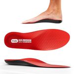 Frido Max Comfort Arch Cushion Insole, Relieves Arch Pain, Proprietary Hi- Per Foam Orthotic Inserts with Deep Heel Cup for Enhanced Stability, Sports, Casual Shoe Insert, Large (8 to 11 UK) Pack of 1