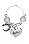 Libby's Market Place Bride with Lucky Horseshoe Wine Glass Charm