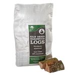 Kiln Dried Hardwood Logs - Jumbo 60 Litre Sack (approx 18kg) . Perfect for Log Burners, Wood Stoves . Open fires, Fire Pits and Pizza Ovens - Woodsure Approved (1 x 60L Sack)