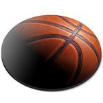 Destination Vinyl ltd Basketball Sports Ball - Flexible Round 5mm Rubber Mouse Mat Pad Office Home Novelty Printed Desk Accessory 3083