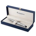 Waterman Expert Ballpoint Pen, Medium Point, Stainless Steel with Chrome Trim (S0952100)