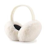 LCXSHYE Winter Ear muffs Faux Fur Warm Earmuffs Cute Foldable Outdoor Ear Warmers For Women Girls (White)