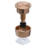 SPARES2GO Universal Toilet Cistern Dual Flush Push Button Kit for 20mm 40mm 50mm 60mm Lid Hole (Brushed Copper)