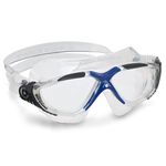 Aquasphere Vista Swimming Mask/Goggles White & Blue - Clear Lens