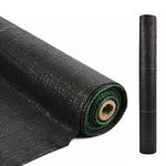 LITA 10M x 1M Wide Weed Barrier Control Fabric Ground Cover Membrane Garden Landscape Driveway Weed Block Nonwoven Heavy Duty 125gsm Black, 1 Pack