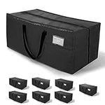 7 Pack Heavy Duty Oversized Storage Bag Moving Supplies Boxes for Moving, College Dorm, Traveling, Camping, Christmas Decorations, Packing Supplies, Organizer Tote, Reusable and Sustainable (Black)