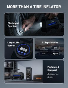 AstroAI 12V Tyre Inflator – Portable Air Compressor Pump for Car