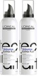 L'Oréal Professionnel TECNI.Art Full Volume Extra Mousse, Adds Volume and Hold To Fine Hair, 250 ml (Pack of 2)