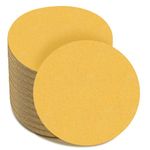 6 Inch - No Hole Hook and Loop Sanding Discs 150 Grit, Random Orbital Sandpaper for Automotive and Woodworking - 100 Pack