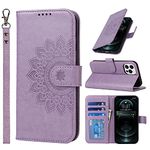 ELTEKER Phone Case Compatible with iPhone 12/12 Pro Wallet Case,Premium Leather Card Holder Card Slot Magnetic Closure Flip Kickstand Women Wallet Case for iPhone 12/12 Pro - Purple