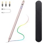 TiMOVO Stylus Pen for iPad, Apple Pencil for 2018-2024 iPad 10/9/8/7/6th Gen,iPad Pro, iPad Air 3/4/5/6th, iPad Mini 6/5 Precise Writing Drawing Palm Rejection Apple Pencil 1st Gen for iPad, Rose Gold