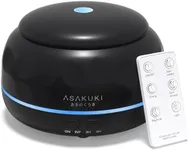 ASAKUKI Essential Oil Diffuser, 300ML Aromatherapy Humidifier with 7-Color Light, Small Home Diffuser and Perfect for Relaxation-Black