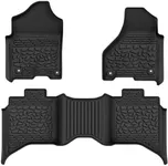 AUTOSAVER88 Floor Mats Fit for Dodge Ram 1500 Classic 2019-2024, 2012-2018 Dodge Ram 1500/2500/3500 Crew Cab Floor Liners, All Weather Ram 1500 TPE Anti-Slip 1st and 2nd Row Mats Set Accessories Black