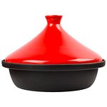 Urban Platter Tajine Pot [Induction-Friendly & Flame Friendly, Cast Iron Bottom]