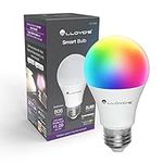 Lloyd's Smart Bulb: 10W E26 Dimmable from The App, LED, Multicolor + Warm to Cool White Light. App-Customizable, Voice Command with Alexa/Google Home. No Hub Needed, 2.4 GHz WiFi Compatible