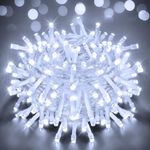 Ollny Fairy Lights Battery Operated, 10m 100 LEDs Bright Battery Powered String Lights, Small Waterproof Outside Christmas Lights for Indoor Outdoor Bedroom Garden Decorations(Cool White)