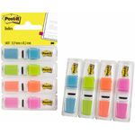 Post-It Index Small 4 Colours (35 of each) in a Clear Dispenser European version of phased out US product