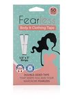 Fearless Tape - Double Sided Tape for Fashion, Clothing and Body (50 Strip Pack) | All Day Strength Tape Adhesive and Gentle on Skin and Fabrics | Transparent Clear Color for All Skin Shades