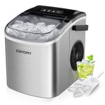 EUHOMY Ice Maker Machine Countertop Ice Cube Maker with Portable Handle, 9 Ice Cubes in 6 Mins, Self-Cleaning Compact Ice Maker 12 kg in 24 Hrs, with Ice Scoop and Basket for Home/Kitchen/Office/Bar