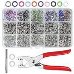 CHEPULA Snap Button Kit 200 Sets, 9.5mm Metal Snap Fastener Kit with Pliers Press Tool, Press Studs for Bodysuit, Romper, Apron, Clothing, Bib, Sewing DIY Crafting, 10 Colors