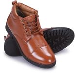 ICEBULL LEATHER Leather TAN Formal Ankle Police Boots for Men (JEU054) (6)