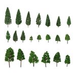 VORCOOL 22pcs Green Mini Tree Set Scenery Architectural Landscape Model Trees