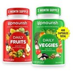 Organic Fruits and Veggies Supplement - 480 Vegan Fruits and Vegetable Capsules