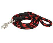 Dogs My Love 6ft Long Braided Rope Dog Leash Red with Black 6 Sizes (Large: 6ft Long; 1/2" Diam (12mm))