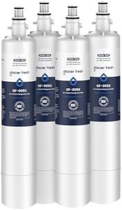 GLACIER FRESH RPWFE (with CHIP) Refrigerator Water Filter, Replacement for GE RPWFE, RPWF, WSG-4, WF277, GFE28GMKES, PFE28KBLTS, GFD28GSLSS, PWE23KSKSS, GYE22HMKES, DFE28JSKSS, Pack of 4